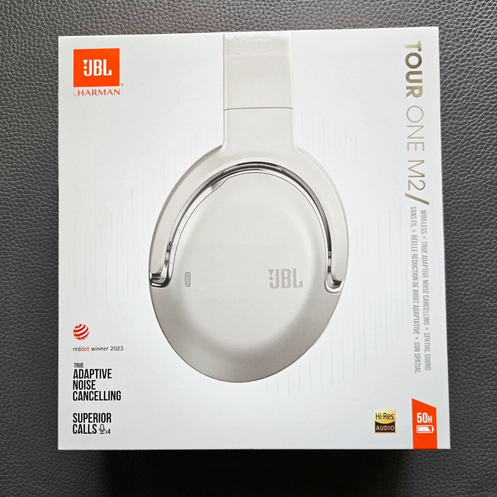 JBL Tour One M2 Over-Ear Noise Cancelling Bluetooth Headphones - Champagne